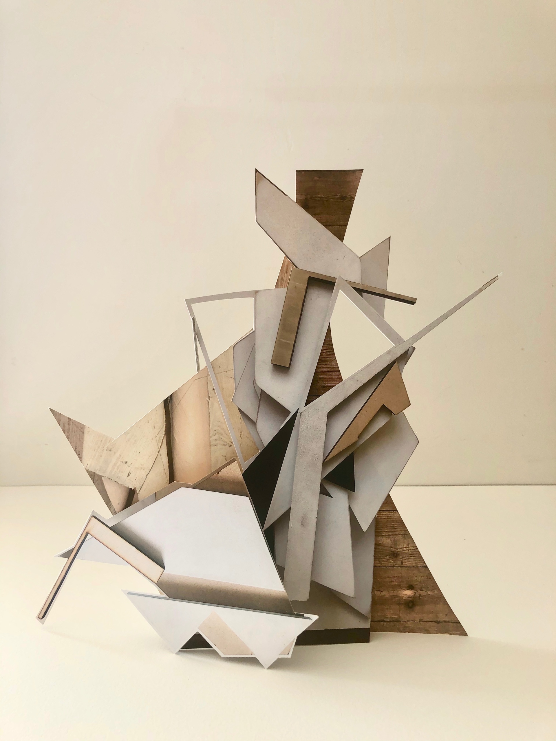 Andrea V Wright. Maquette for future sculpture 9  Digital Print, Card 26 x 35 x 9 cm. 2020
